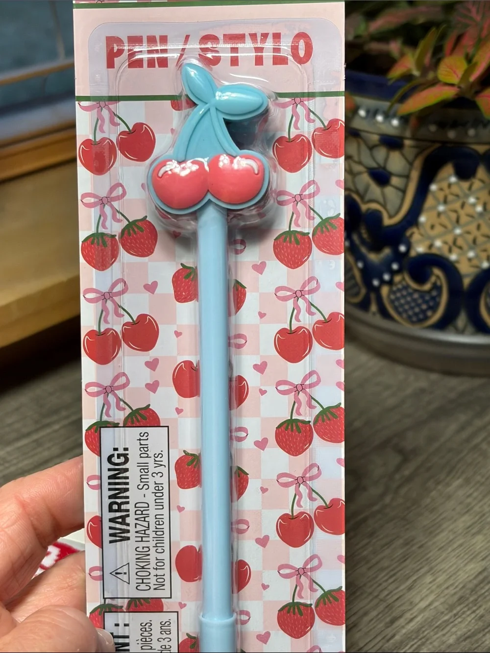 🌹5 for $25🌹 Ladies Cherry Socks, Hair Clip & Pen Set